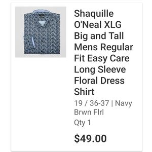 Navy Floral Men's Shirt